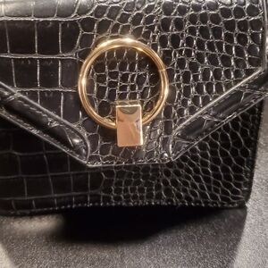 Forever 21 Small Purse Black and Gold